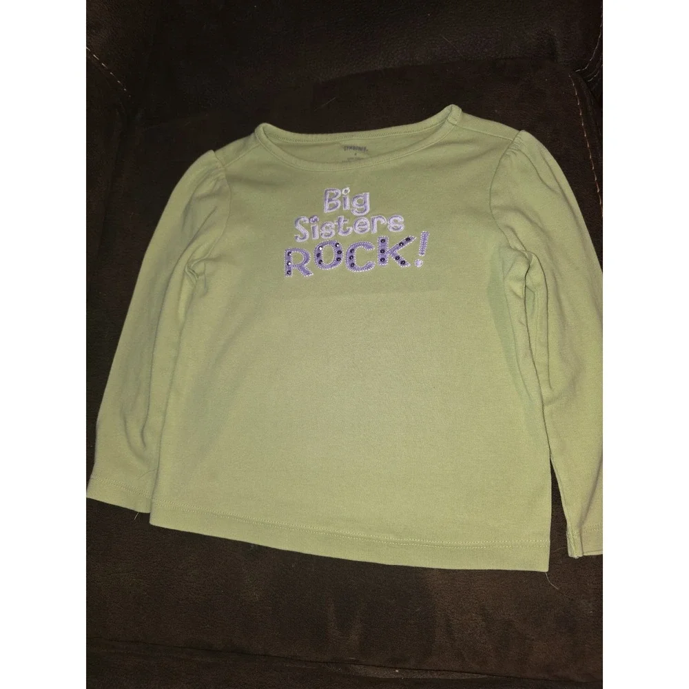 Gymboree cowgirls at heart Big Sisters ROCK! Long Sleeve Shirt size 4